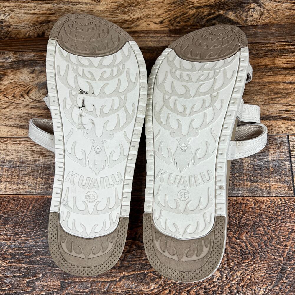 KuaiLu Beige Orthotic Slip On Slide Sandals Women's 9.5 Cushion Summer Shoes - Picture 7 of 8